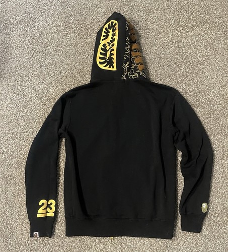 BAPE A Bathing Ape WGM Zip Jacket 23’rd Anniversary Gold Black Edition Size M - Picture 3 of 6