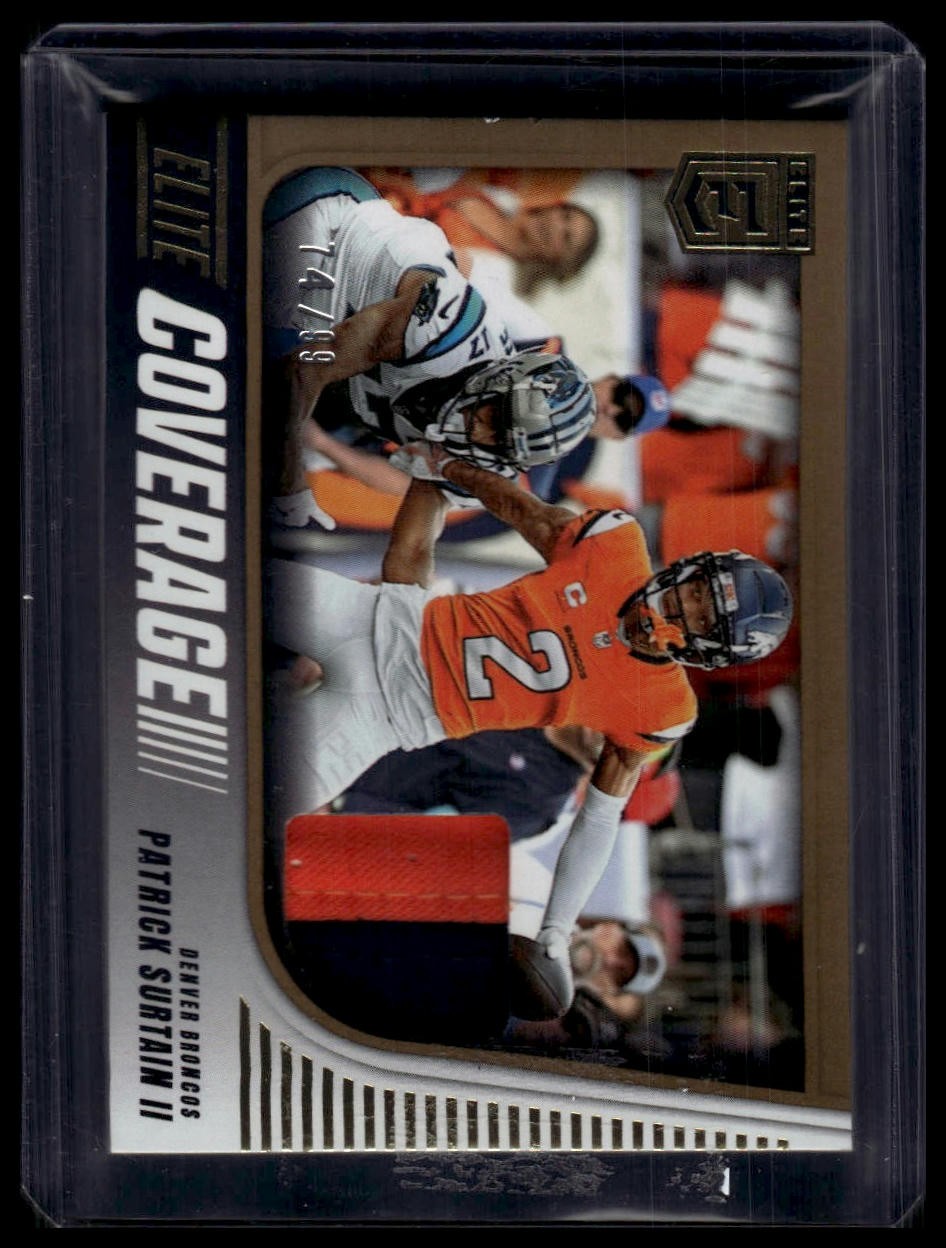 2025 Donruss Elite #EC-PSN Patrick Surtain II Elite Coverage Prime #/99