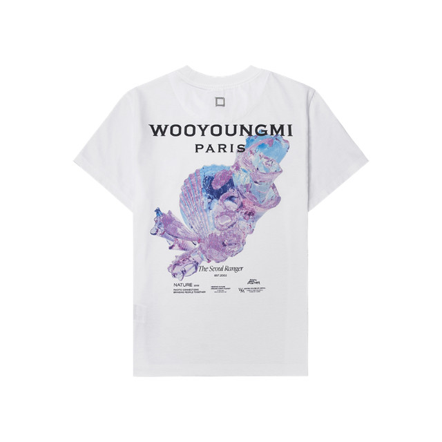 Wooyoungmi White 3D Coral Back Logo T-Shirt 25SS