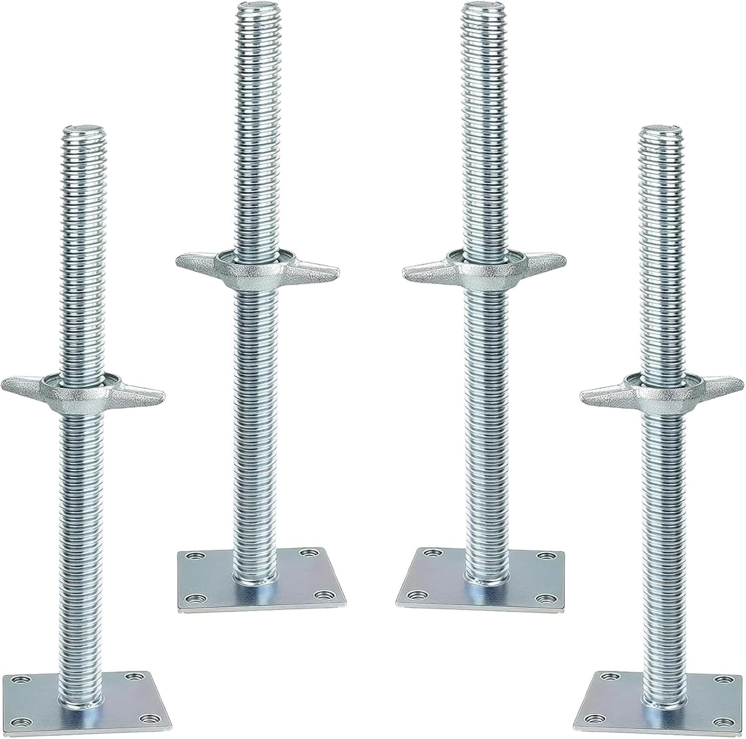 4 Pack Screw Scaffolding Jack, 24" Adjustable Scaffold Leveling Jacks | Solid Sc