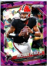 2025 Panini Prizm MICHAEL PENIX JR. Purple Ice /225 #56 Atlanta Falcons LH