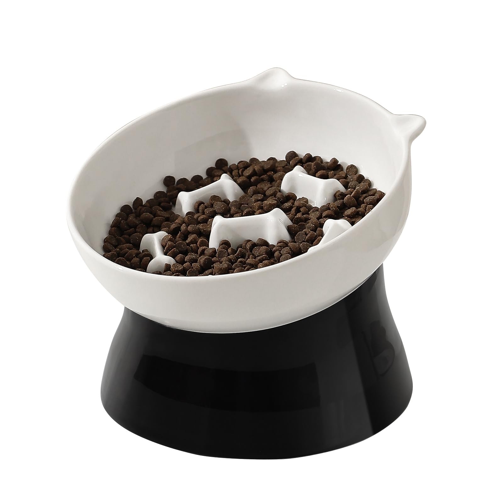 Gamelle anti-glouton chat céramique pour un coin repas design et un chat serein