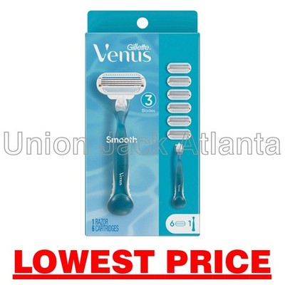 Gillette Venus Smooth Doux (1 handle & 6 cartridges) - LOWEST PRICE