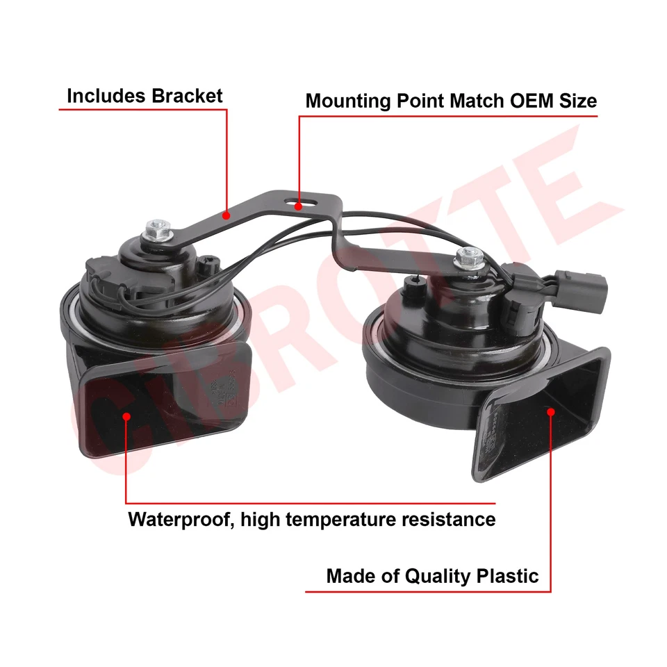 Bocina de paso alto y bajo para 14-18 GMC Sierra 1500 15-20 Escalade Suburban Foto 4 de 4