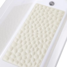 Non-Slip Bathtub Mat Soft Rubber Bathroom Bathmat with Strong Suction Cups (B...