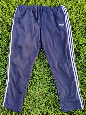 Adidas Men's Navy 4XLT Essentials 3-Stripes Zip Pockets Regular Fit Joggers