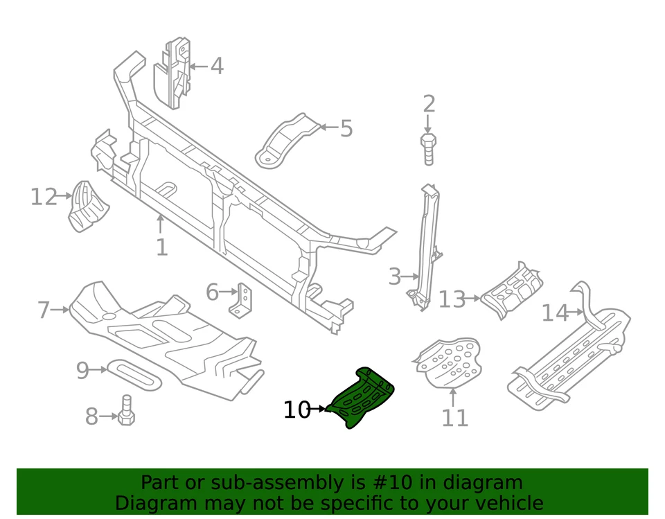 Genuine Nissan Titan Armada Engine Splash Shield 50842-7S000 - Image 2 of 2