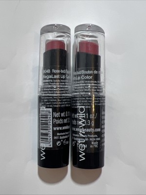 Lot of 2 Sealed Wet n Wild Mega Last Lip Color Lipstick E904B Rose-Bud
