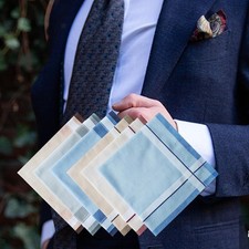 6x Herren-Taschent&uuml;cher aus Baumwolle, Einsteckt&uuml;cher f&uuml;r Herren zum