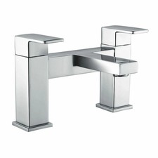 Bath Filler Mixer Tap Chrome Twin Lever Bathroom Taps