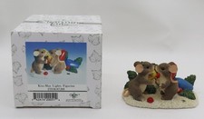 Fitz and Floyd Charming Tails Mice  Kiss-Mas Lights Figurine