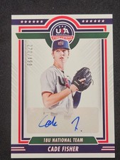 2022 Stars & Stripes - Signatures Cade Fisher #18US-CF Blue Ink /499 (AU, RC)