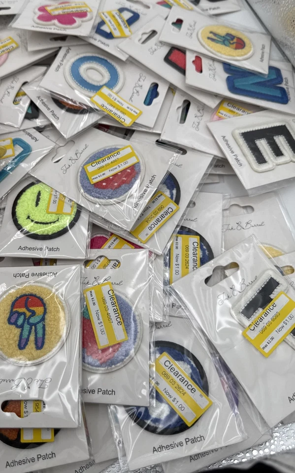 Lot Of 300+ Ink & Barrel Adhesive Letters & Misc Patches Crafts - Image 3 of 4