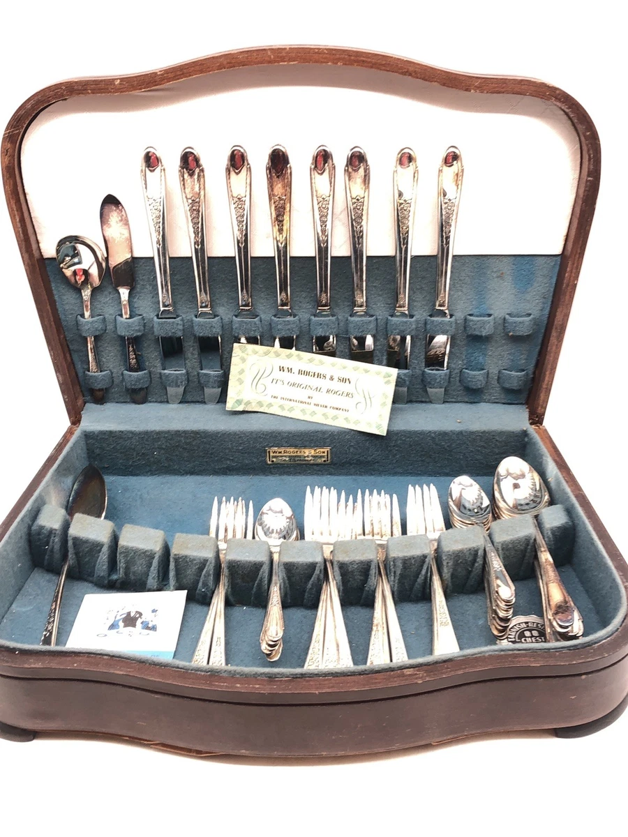 Wm. Rogers & Son Flatware-Set Antique US Silver-Plated Flatware