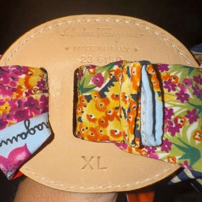 Salvatore Ferragamo Silk floral belt size XL (42