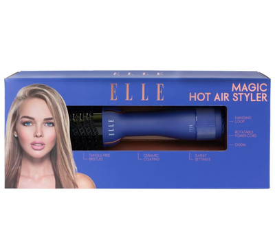   Elle Magic Heißluftstyler - Lila | 3-in-1 Föhnen, Locken & Volumen Werkzeug