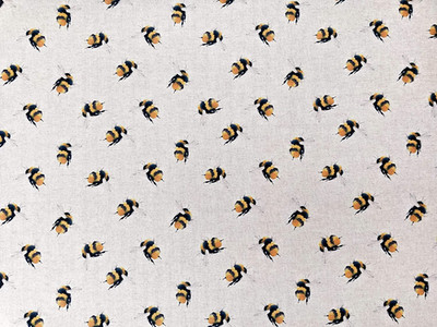 Hummeln Cotton Rich Poly Leinen Stoff Meterware Bastelstoff Material