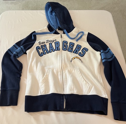 Los Angeles Chargers NFL Equipo Ropa Sudadera con Capucha AZUL/Blanco Mujer’s Talla Mediana - Imagen 4 de 8