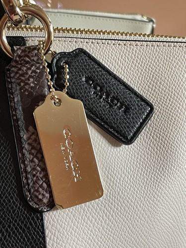 Coach NY ~ Neu ohne Etikett selten ~ Colorblock-Leder mit Schlangenledergriffen & goldener Hardware BEUTELTASCHE - Bild 10 von 19