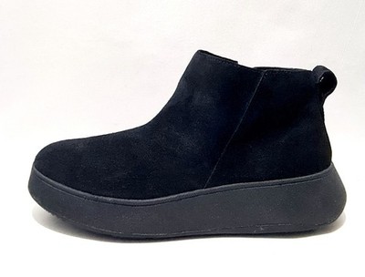 Fitflop Schuhe Größe 8 UK schwarz Wildleder hohe Stiefelette