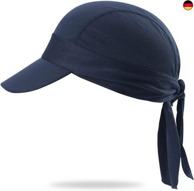 Bandana Cap Kopftuch Mit Schirm Atmungsaktiv Pirat Kappe UV Schutz Verstellbar B