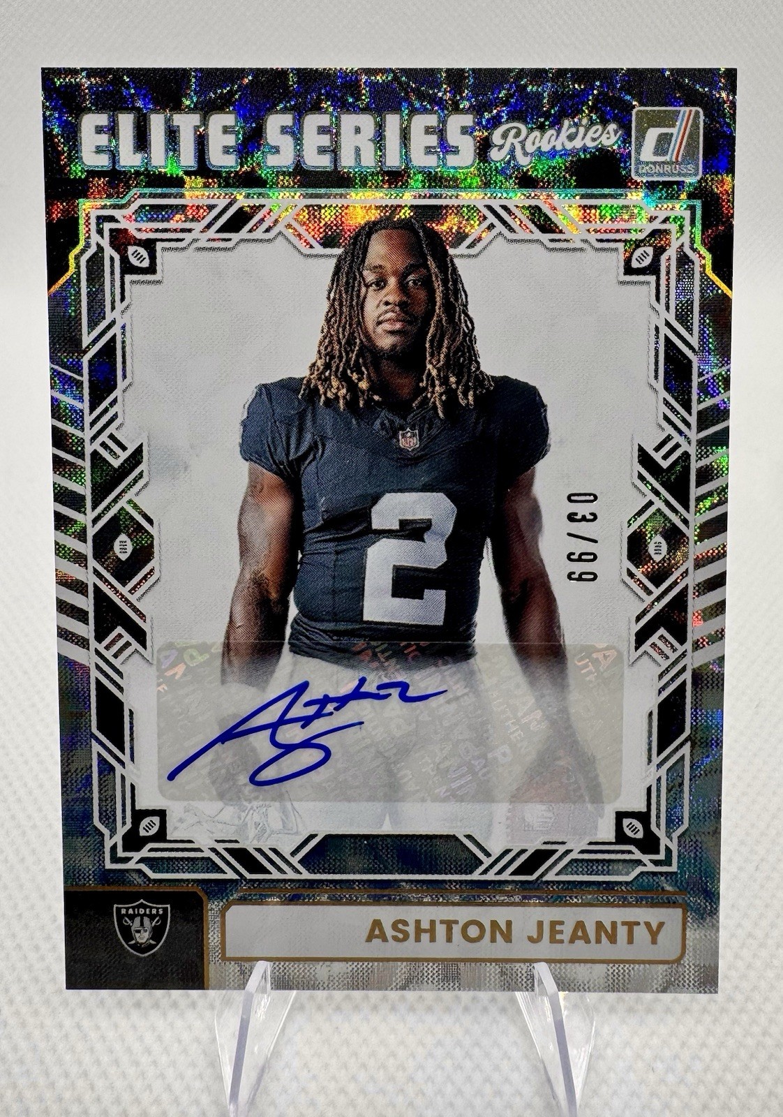 2025 Panini Donruss - Ashton Jeanty Elite Series Rookies Auto 03/99 RC Raiders
