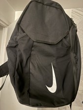 Nike BLACK Backpack Sports Men's Polyester with sneaker Aired Pocket MEDIUM