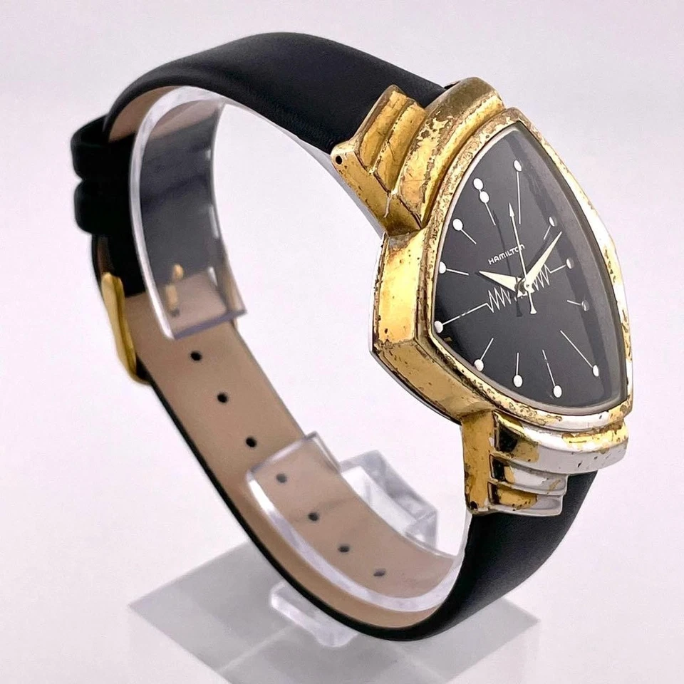 Hamilton Ventura Quartz Gold Registered Edition Mens Watch wrist 19cm - image 2 of 4