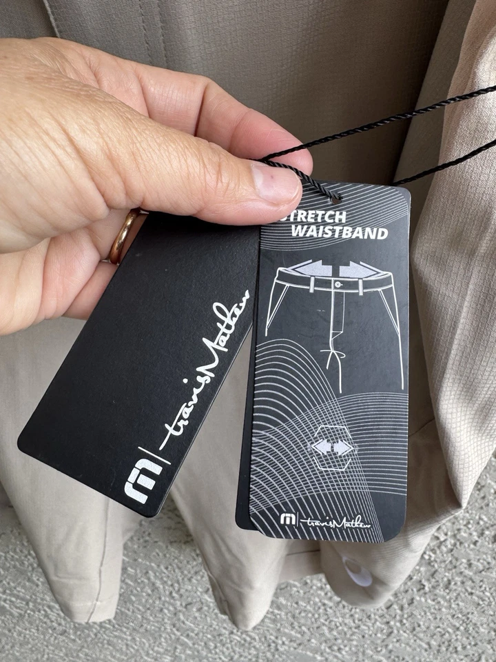 NEW Travis Mathew Mens Golf Shorts Tan New Heater Series Pure Performance Sz 42 - Image 4 of 4