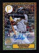 2022 Series 1 1987 Topps Chrome Silver Pack Mojo 79/299 Rodolfo Castro Auto 0r8j
