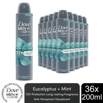 Dove Anti-Transpirant Men+Care Advanced 72H Protection Deodorant 200ml, 36er Pack