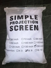 150 Inch Simple Projection Screen 16:9 Screen