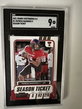 2021 Panini Contenders Draft Picks #1 - Patrick Mahomes II  Season Ticket Red