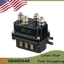 Winch Solenoid Relay 12v 250a For Warn Atv Utv Boat 3000-5000lbs Black Gearzaar