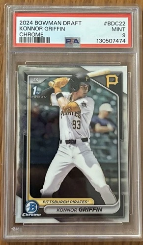 2024 BOWMAN CHROME DRAFT KONNOR GRIFFIN #BD-22 PSA 9 MINT MLB #1 PROSPECT🔥
