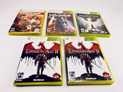 Xbox 360 RPG Lot Dragon Age Mass Effect 5 Games Tested Working BioWare