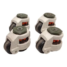 Lot of 4 G-DOK Ind. GD-60-S-NYN Foot Master Caster ø50 x 25mm Nylon Wheel 560kg