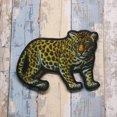 Jaguar Iron-on Applique Animal Badge, Big Cats, Black Panther, Lion Nature Badge