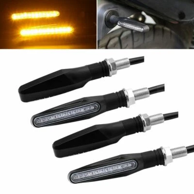 2pcs LED Clignotants Moto Scooter Universel Ampoule Séquentiel Feux pour Harley - Photo 1/4