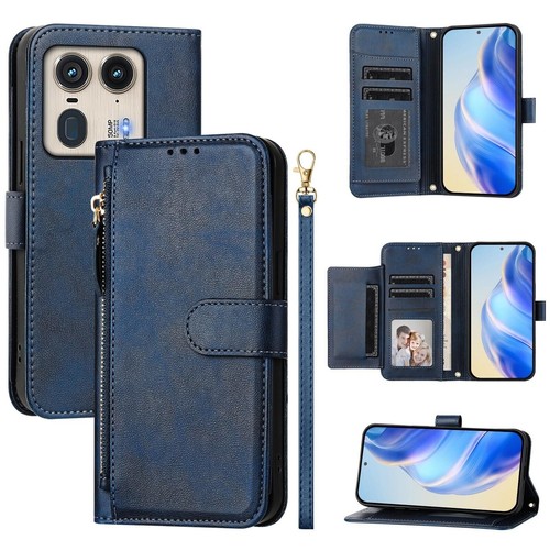 For Motorola Edge 50, Multi-function Flip Leather Stand Wallet Case Cover +Strap - Picture 13 of 33