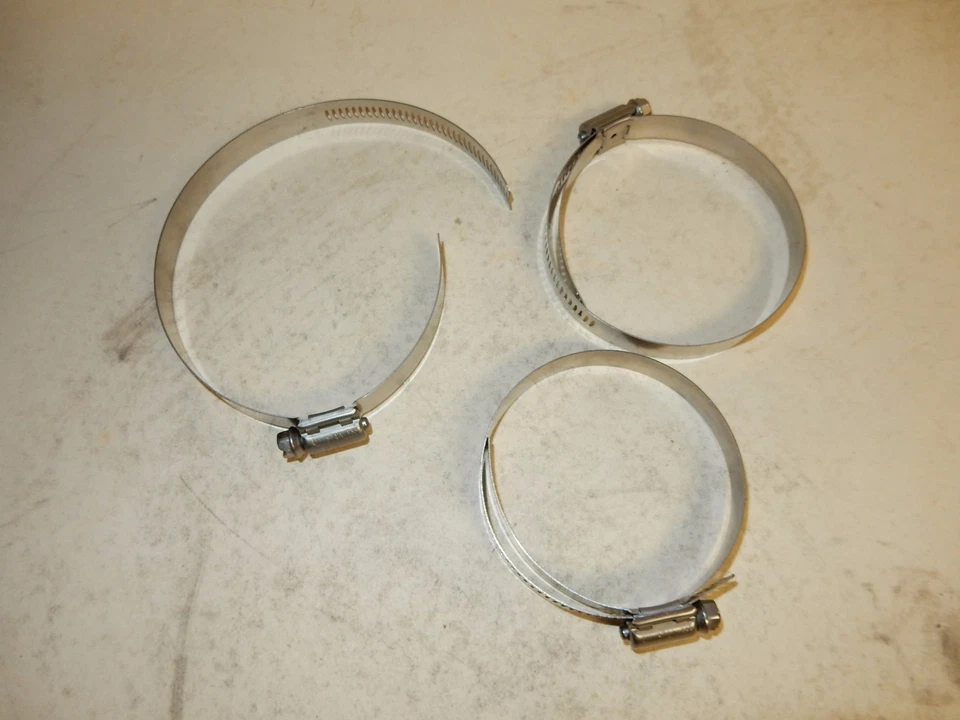 Abrazadera de manguera de acero inoxidable Breeze accionamiento helicoidal 3,25 diámetro, 1/2 ancho de banda ¡¡¡PAQUETE DE 100!!!! Foto 3 de 4