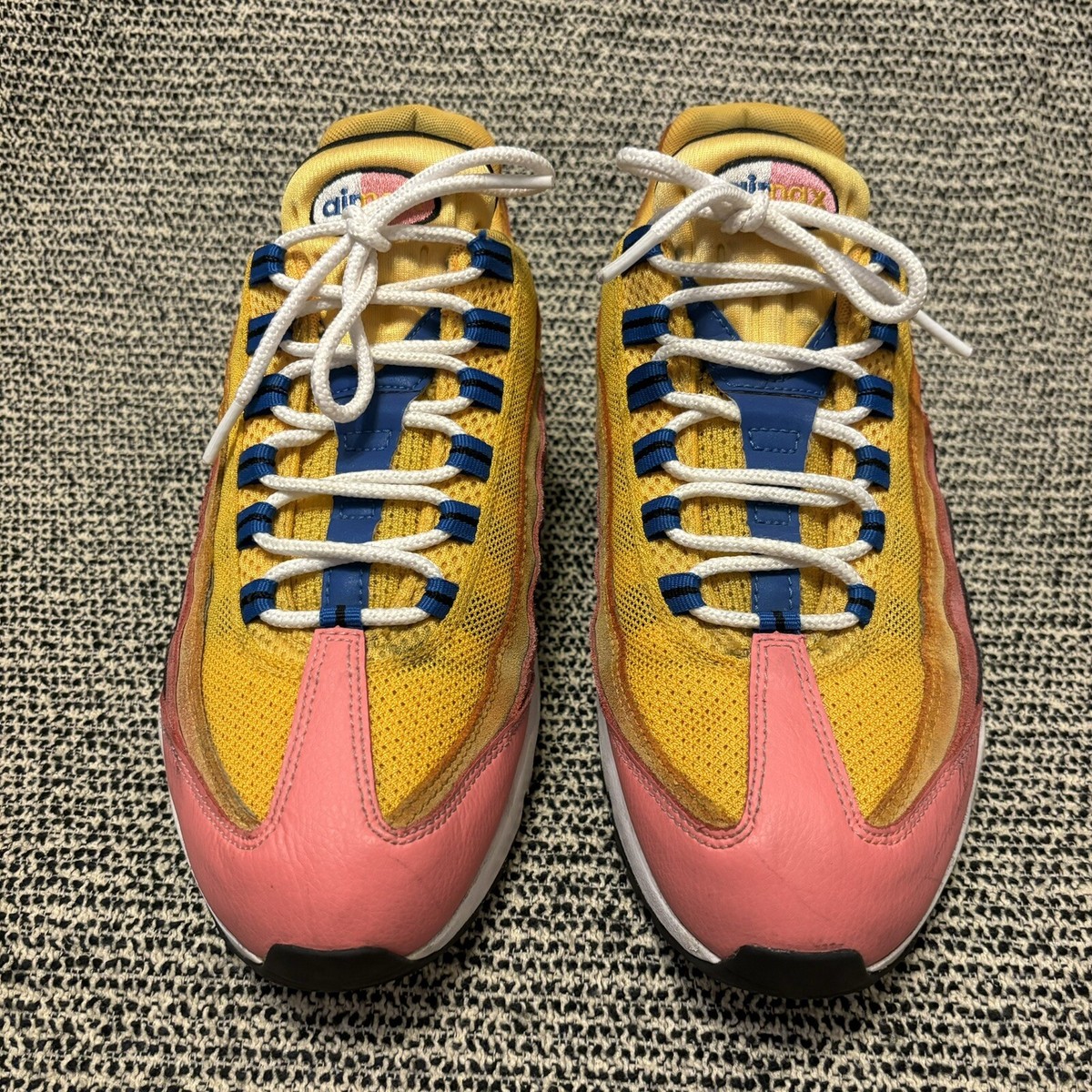 Nike Air Max 95 Running Shoes Yellow Pink CZ9170-700 Men's Size 10
