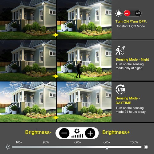 100W 200W LED Inundador con Detector de Movimiento Foco con Mando a Distancia Lámpara de Jardín - Imagen 6 de 18