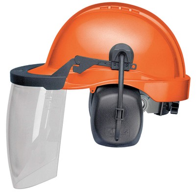 ELVEX CU-30L Loggers Helmet,Type 1, Class E,Orange 21C996