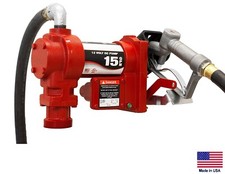 FUEL TRANSFER PUMP Commercial - Diesel Fuel, Gasoline, Kerosene - 12V DC 15 GPM