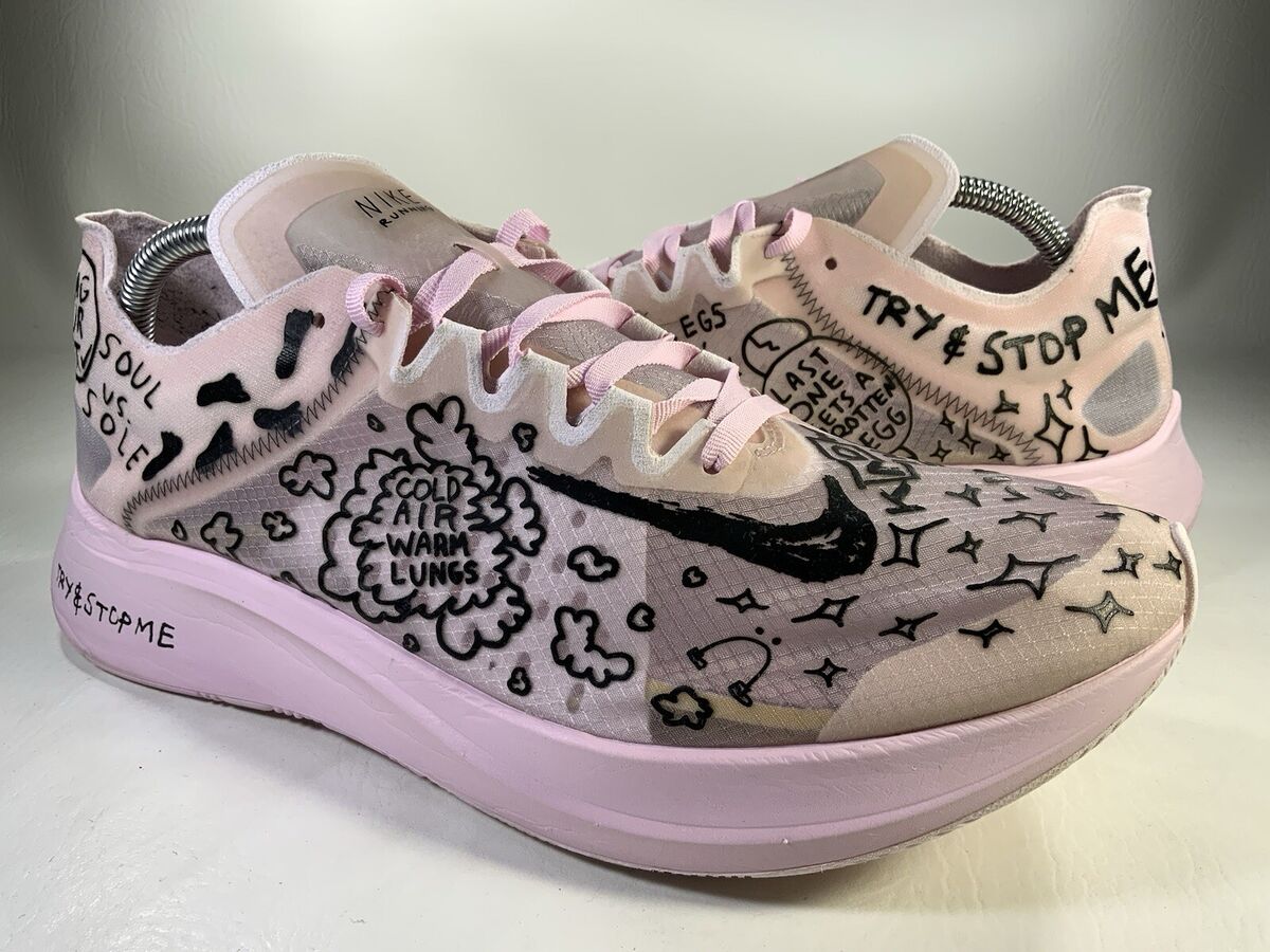 Nike Zoom Fly SP Fast Nathan Bell Pink Foam Black Doodles Nike Zoom Fly SP Fast Nathan Bell Pink Foam Black Doodles
