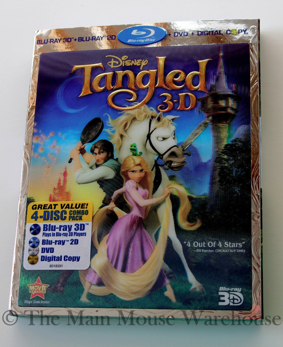 Disney Fairy Tale Rapunzul Tangled 3D Blu-ray DVD Digital