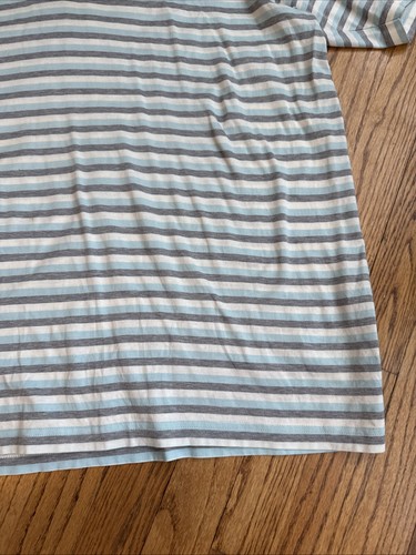 Clubhouse Collection Masters Polo Shirt Mens XL Gray Blue Striped Golf Italy - Picture 8 of 16