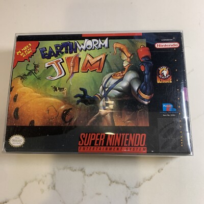 Earthworm Jim (Super Nintendo SNES, 1994) CIB No Manual TESTED