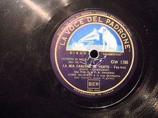 78 GIRI F. CRIVEL canta LA MIA CANZONE AL VENTO & R. GRIMALDI canta BIANCANEVE